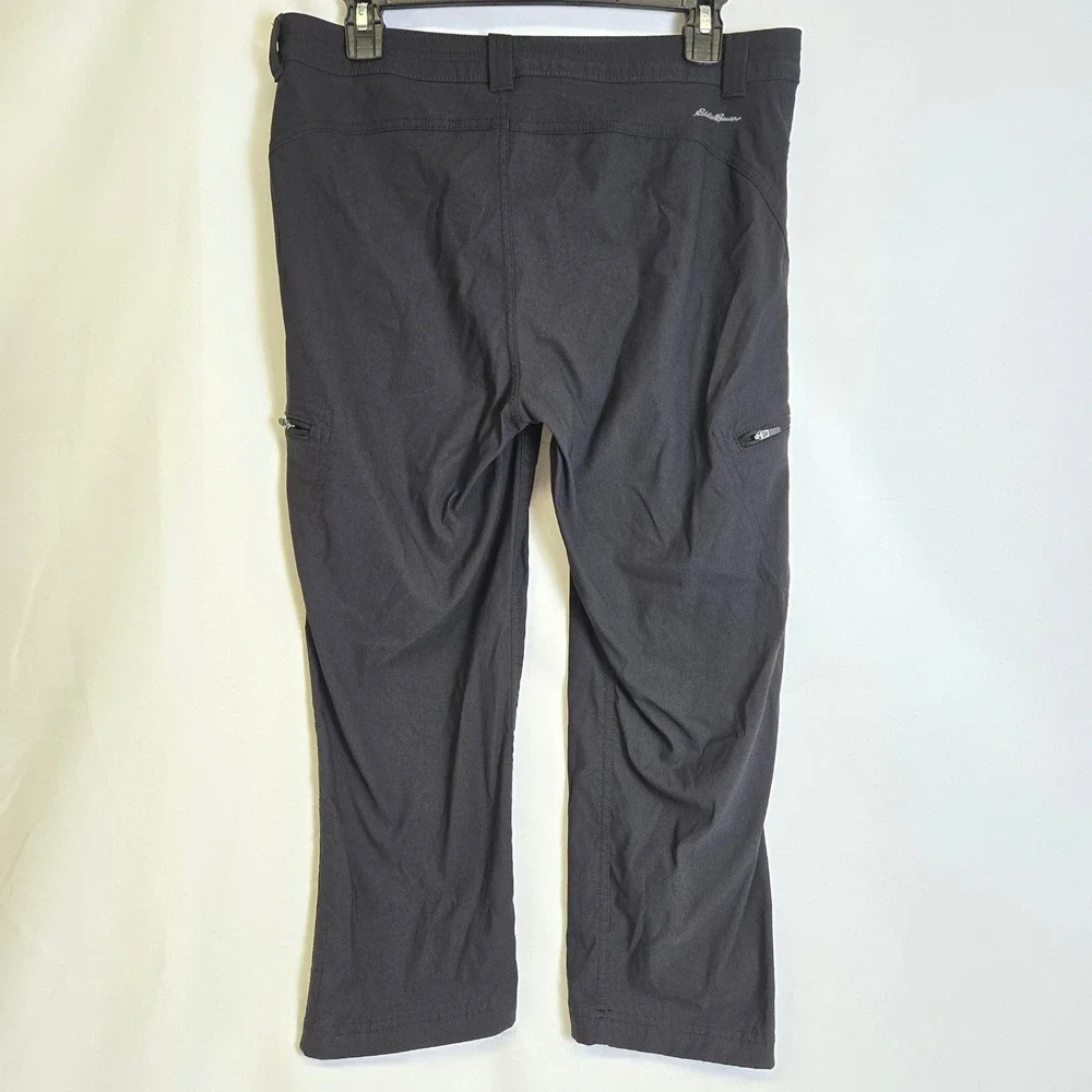 Eddie Bauer First Accent Guide Pro Capri Pants Gorpcore Hiking Black T8 Flaw - Picture 2 of 11